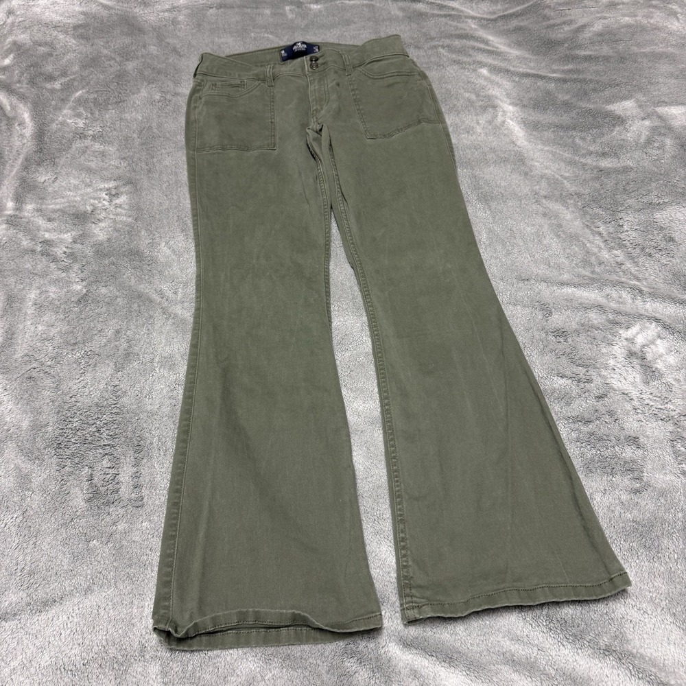 Hollister Y2K Dark Green Flare Bootcut Low Rise Pants Size 5R 27x26